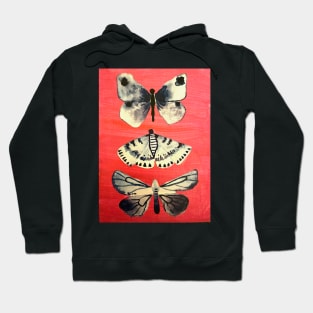 Hot Pink Butterfly Art Hoodie